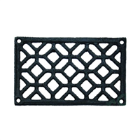Grille d'aération en fonte noire - Autogyre - Pose en applique - Format rectangle 240 x 120 mm