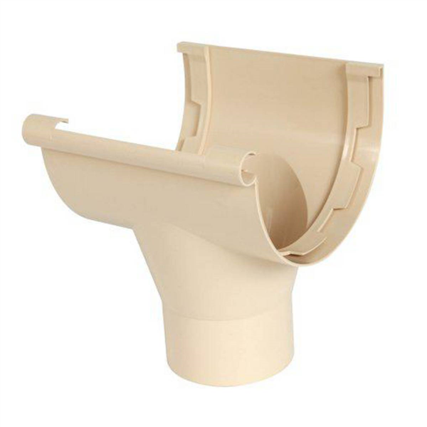 Naissance centrale à coller Nicoll NAC33S pour gouttière LG33 - Techtan - tube rond de 100 mm - sable