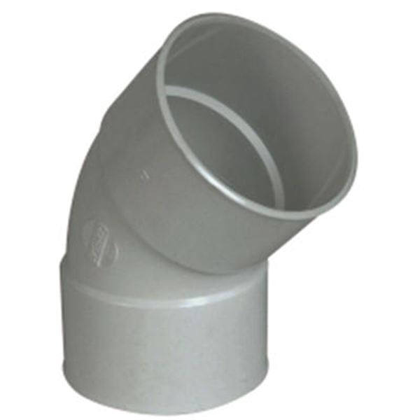 Coude femelle/femelle Nicoll pour tube de descente - Angle 45° - Diamètre 100 MM - Techtan Gris