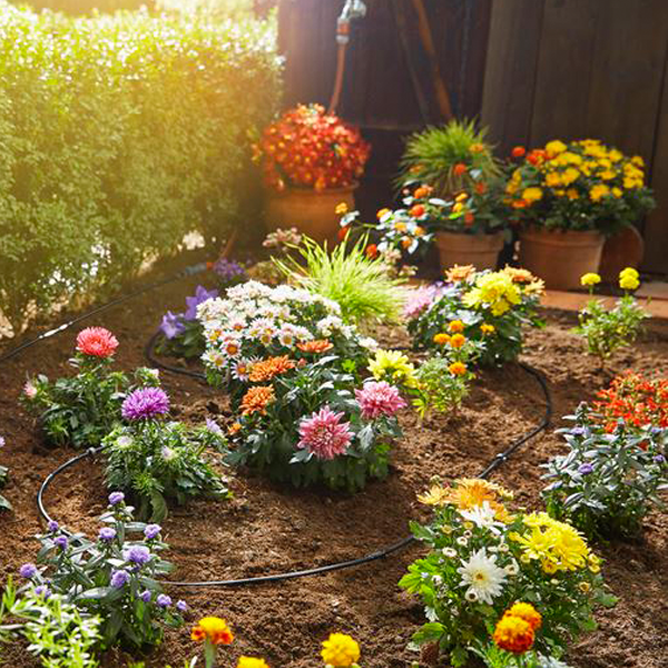 Ensemble complet arrosage goutte à goutte pour rangées de plantes Gardena - Longueur 15 m