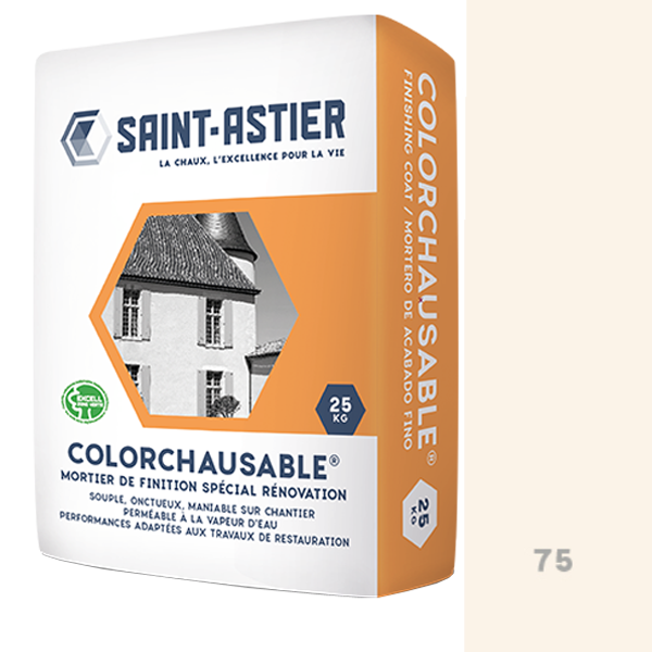 Mortier de finition spécial rénovation Colorchausable Saint-Astier - Teinte 75 - sac de 25,0 KG