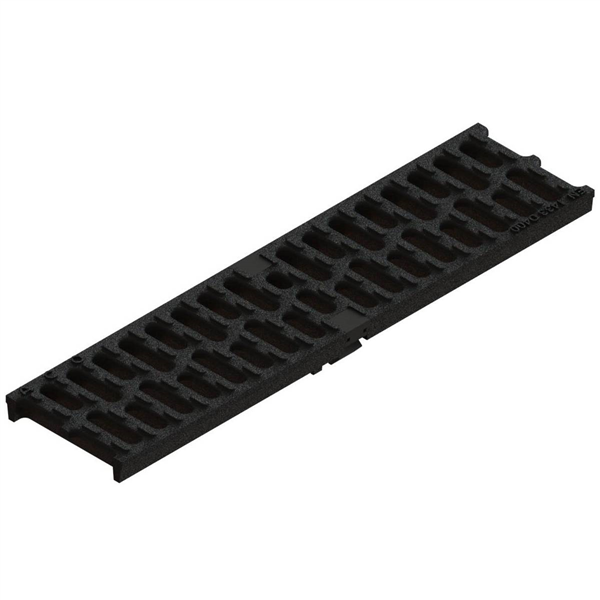 GRILLE PASSERELLE FONTE FENTE 12MM - L500 - CANIVEAUX X100-M100 - D400