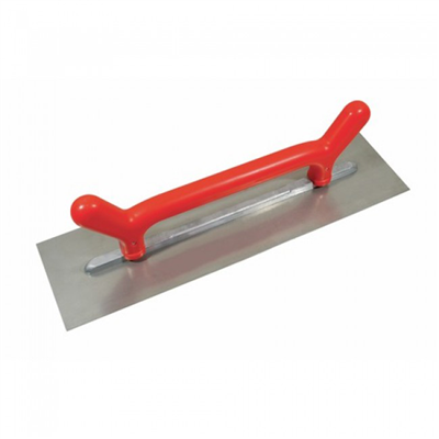 Platoir deux mains lame acier inoxydable biseautée - 500 x 120 mm - épaisseur 0.6 mm