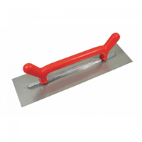 Platoir deux mains lame acier inoxydable biseautée - 500 x 120 mm - épaisseur 0.6 mm