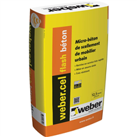 Micro-béton de scellement de mobilier urbain Webercel Flash béton