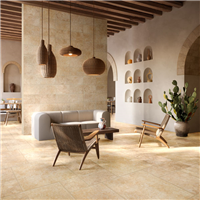 Carrelage effet pierre en grès cérame avec bords rustiques - Pierre Éternelle GRIP R11B - 50,0 cm x 50,00 cm - ép. 9,00 mm - Beige