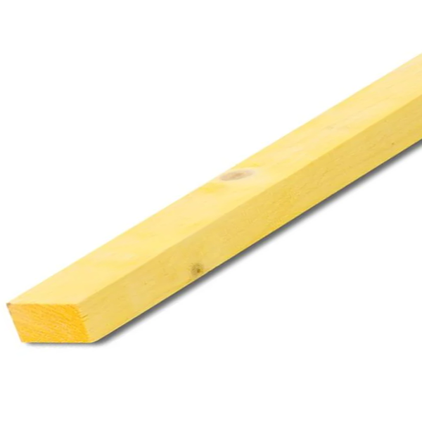 Liteau en sapin traité classe 2 jaune - bois de charpente - 38 MM x 20 MM - longueur 3,00 M