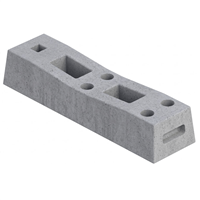 Plot en béton renforcé de 24 kg pour clôture mobile de chantier - 70 cm