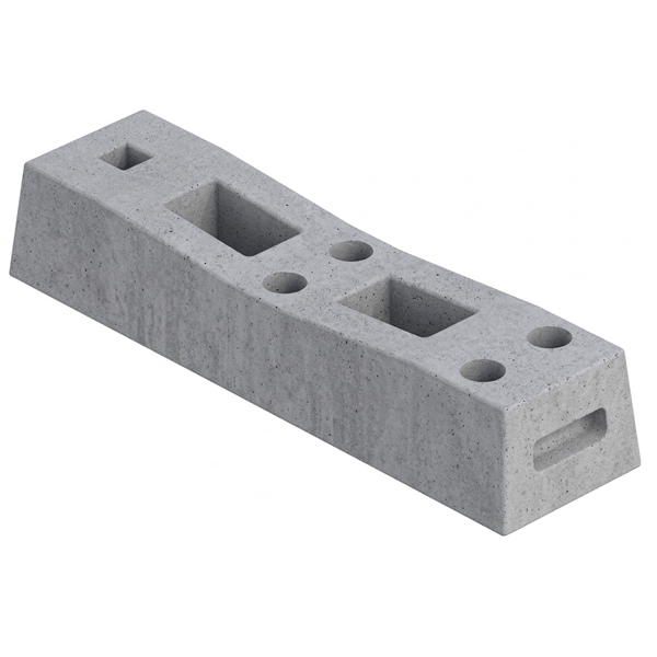 Plot en béton renforcé de 24 kg pour clôture mobile de chantier - 70 cm