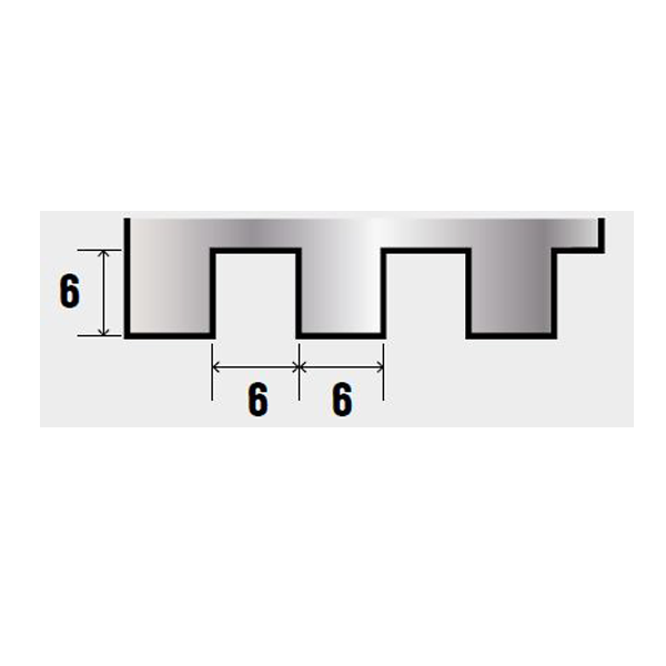 Peigne à colle pour carreleur - Denture carrée normale 6 x 6 mm - Lame 20 cm - L'Outil Parfait