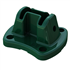 Platine aluminium pour poteau Easyclip - Vert RAL6005 - avec 4 chevilles métal