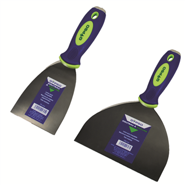 Couteaux à enduire américain inox GYPSO - Spécial Plaquiste - Lot 75 mm + 150 mm