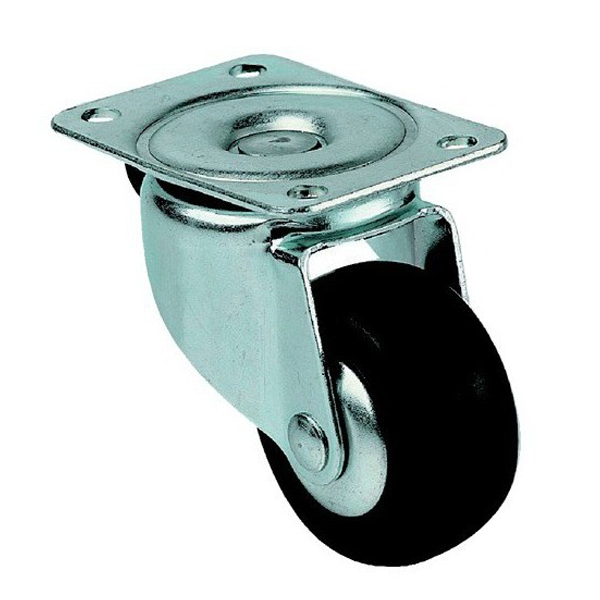 Roulette sur platine pivotante caoutchouc diamètre 50 mm PRODIF-SOMEC 022316/RS