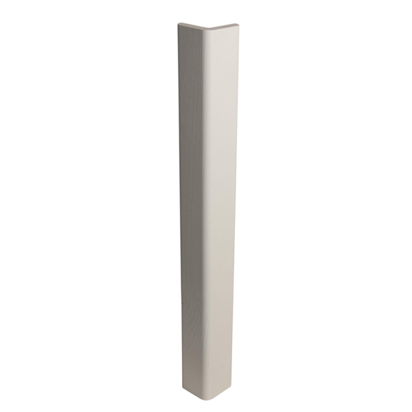 Cornière d'angle pour bardage Extra en Sapin du Nord de classe 3.1 - Silverwood - 55 MM x 55,00 MM - 3,00 M - Blanc perle