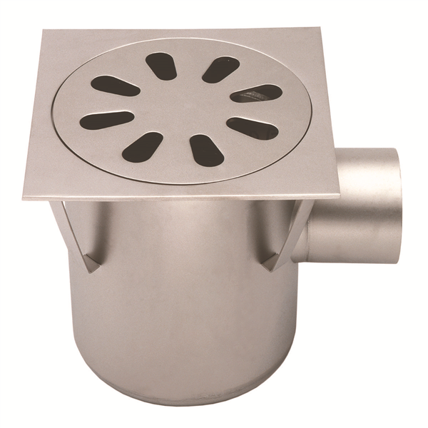 SIPHON 247X247 SORTIE LAT 100 MM RENFORCEE PANIER 25100LPR