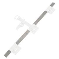 Tringle d'espagnolette plate Torbel inox 316L longueur 2000 mm poignée à 500 mm