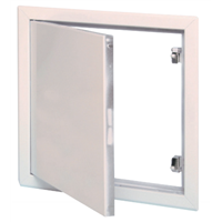 Trappe de visite métallique Gypso en acier zingué avec laquage blanc - passage réel de 465 x 465 MM