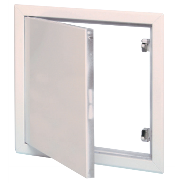 Trappe de visite métallique Gypso en acier zingué avec laquage blanc - passage réel de 465 x 465 MM