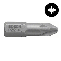 Embout de vissage Bosch extra-dure 6 pans 1/4" Pozidriv PZ2 longueur 25 mm lot de 3