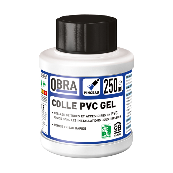 Colle PVC rigide à prise rapide pour Tuyaux et Canalisations - Certifié ACS - Pot de 250 MLT