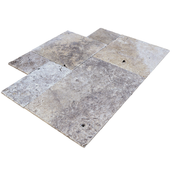 Dalle en pierre naturelle Silver pour pose collée ou scellée en extérieur - opus 4 formats - ép. 12,00 MM - Contract