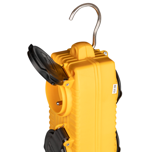 Rallonge électrique Brennestuhl câble de 5,0 M H07RN-F 3G1,5 avec Powerblock 4 prises à clapet IP44