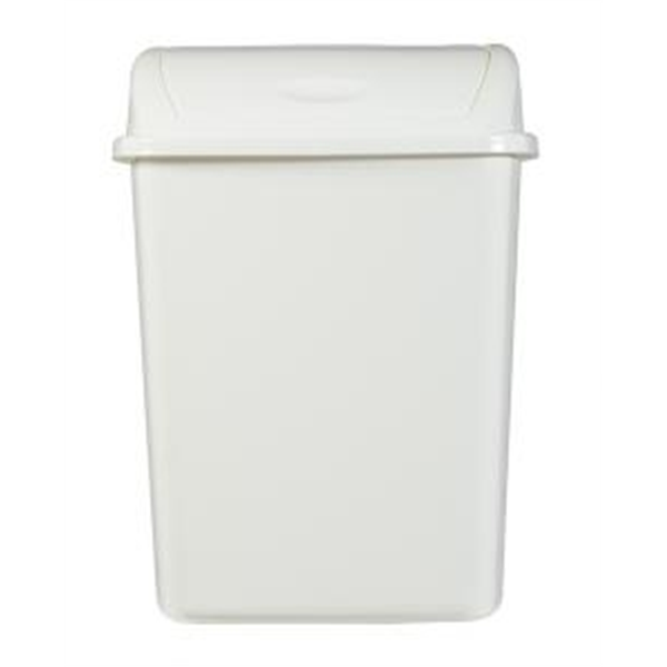 Poubelle couvercle basculant plastique 18 litres blanc