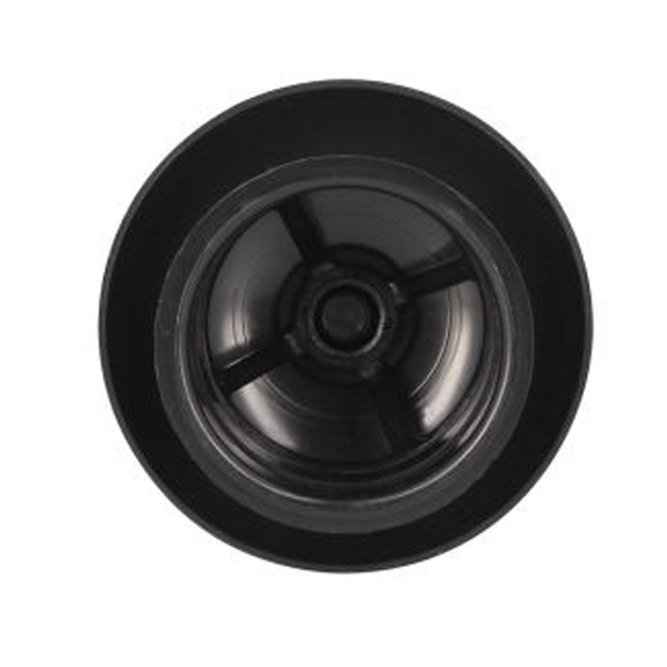 Chapeau de ventilation rond Nicoll - Diamètre 138,5 mm - Sortie 80 mm - Sans moustiquaire - PVC anti-UV - Gris anthracite