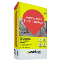 Micro-béton de scellement de mobilier urbain Webercel Flash béton