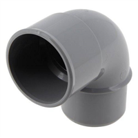 Coude PVC Nicoll - Angle 87°30 - À coller - Mâle-femelle - Diamètre Ø 40 mm - Gris