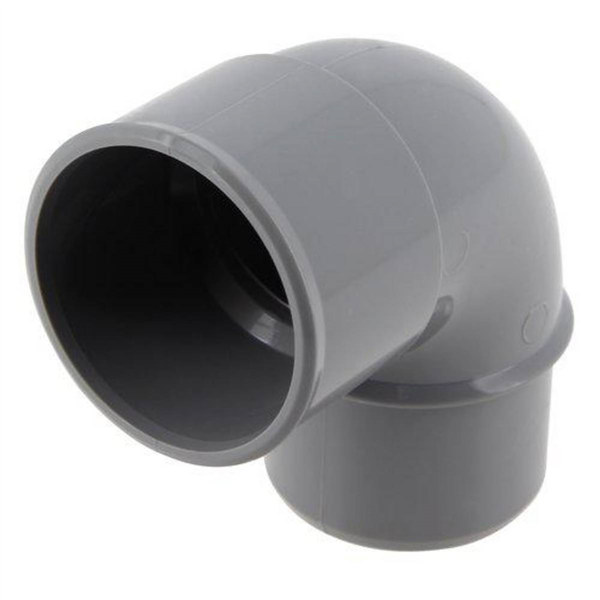 Coude PVC Nicoll - Angle 87°30 - À coller - Mâle-femelle - Diamètre Ø 40 mm - Gris