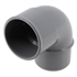 Coude PVC Nicoll - Angle 87°30 - À coller - Mâle-femelle - Diamètre Ø 40 mm - Gris