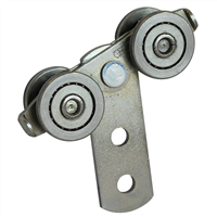 Chariot à 4 galets auto-orientables galets en acier montés sur billes pour rail mantion 35x30 - Lot de 2