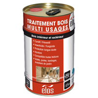 Traitement insecticide et fongicide Elos pour bois intérieur et extérieur - multi-usages - incolore - bidon de 25 L