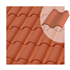 Tuile et demie en terre cuite TB-12 Tejas Borja pour rive droite  - coloris Nature rouge - 436 MM x 360 MM