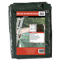 Bâche de protection pour couvreur Elos - 5 x 8 m - 240g/m² - toile verte recyclable