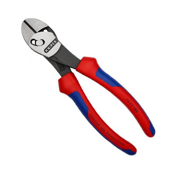 Pince coupante de côté Twin Force Knipex - Longueur 180 mm - Poignées gainées