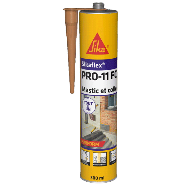 Mastic-colle PU pour étanchéité et collage - Sikaflex Pro 11 FC Purform Beige - Cartouche de 300 ml