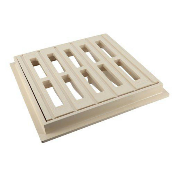 GRILLE DE SOL AVEC CADRE 200 X 200 SABLE