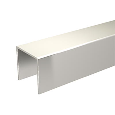 Rail de guidage profil U 30 x 30 mm de système coulissant Mantion - Acier galvanisé - Longueur 3 m