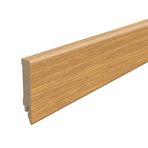 Plinthe MDF pour parquet stratifié Egger - Hauteur 80 mm - Ép.14 mm - Longueur 2,40 m - Chêne Padua Miel