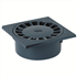 Siphon de cour carré 15 x 15 cm recueillement des eaux de ruissellement - SC456 Nicolle - PVC Gris anthracite