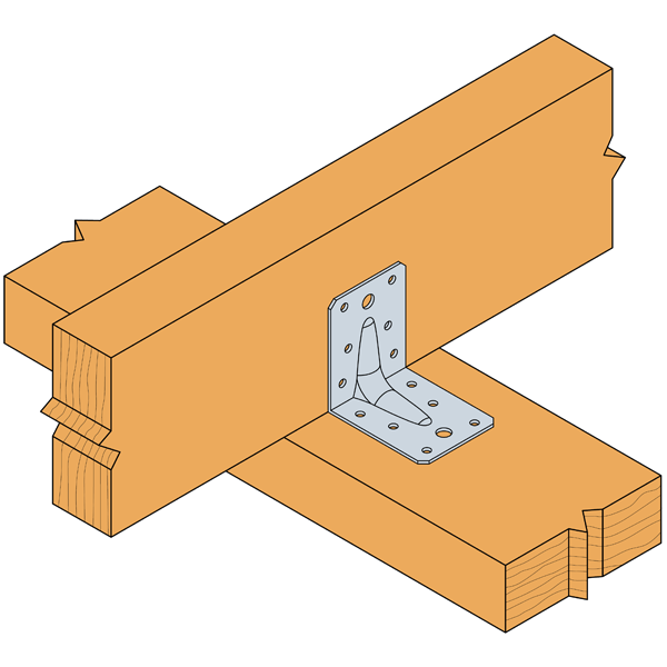 Équerre renforcée EB/7070 Simpson Strong-Tie - 70 x 70 mm - largeur 55 mm - ép. 2 mm
