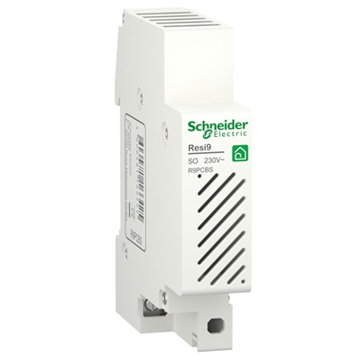 Sonnerie modulaire Schneider Resi9 - un module - 230 VCA - 80 dB - blanc RAL 9003