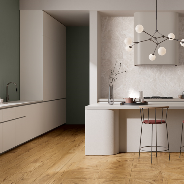 Carrelage imitation bois pour sol intérieur - Grès cérame émaillé et rectifié - Le Doghe - 120,0 CM x 20,0 CM - ép. 9,00 MM - Castagno