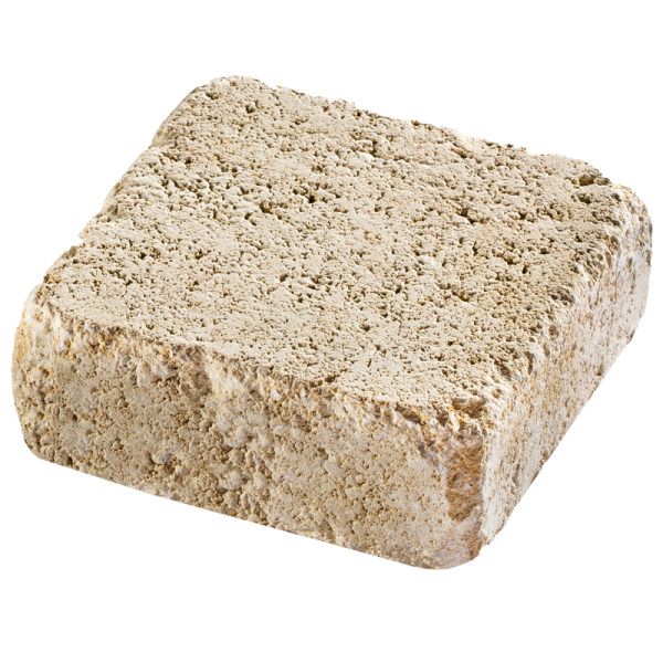 Pavé béton décoratif vieilli - Médiéval - 12,0 CM x 12,0 CM - ép. 6,00 CM - Paille