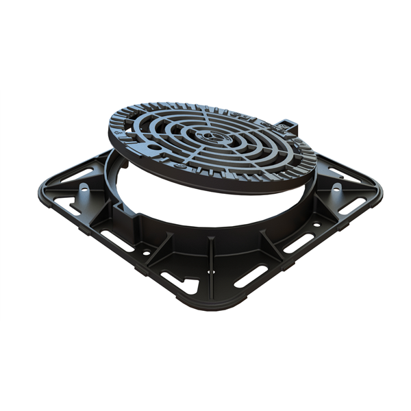 REGARD GRILLE Ø600 PMR CAD CARRE ART SEC JONC ELAST