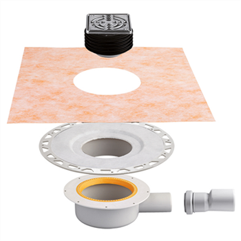 Kit complet pour siphons Kerdi-Drain avec sortie Horizontale pour douche à l'italienne