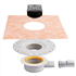 Kit complet pour siphons Kerdi-Drain avec sortie Horizontale pour douche à l'italienne