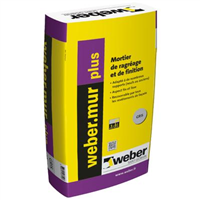 Mortier de ragréage et de finition Weber Mur Plus